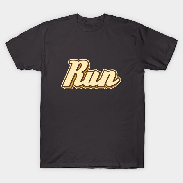 Run typography T-Shirt by KondeHipe